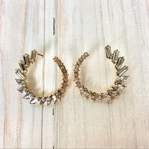 Panacea Pave Baubles Greek Halo earrings